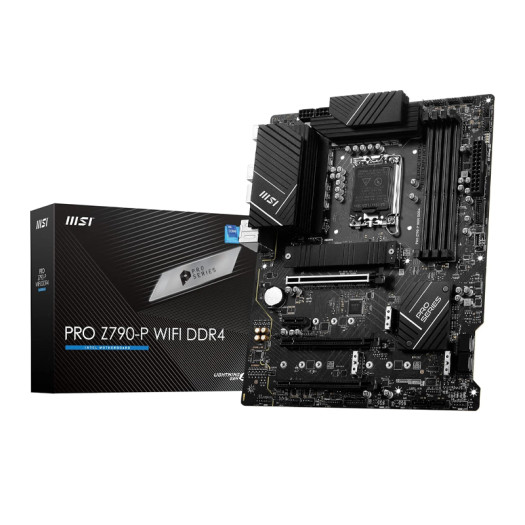 MSI PRO Z790-P WiFi DDR4 ProSeries Motherboard (Supports 12th/13th/14th Gen Intel Processors, LGA 1700, DDR4, PCIe 5.0, M.2, 2.5Gbps LAN, USB 3.2 Gen2, HDMI/DP, Wi-Fi 6E, Bluetooth 5.3, ATX)